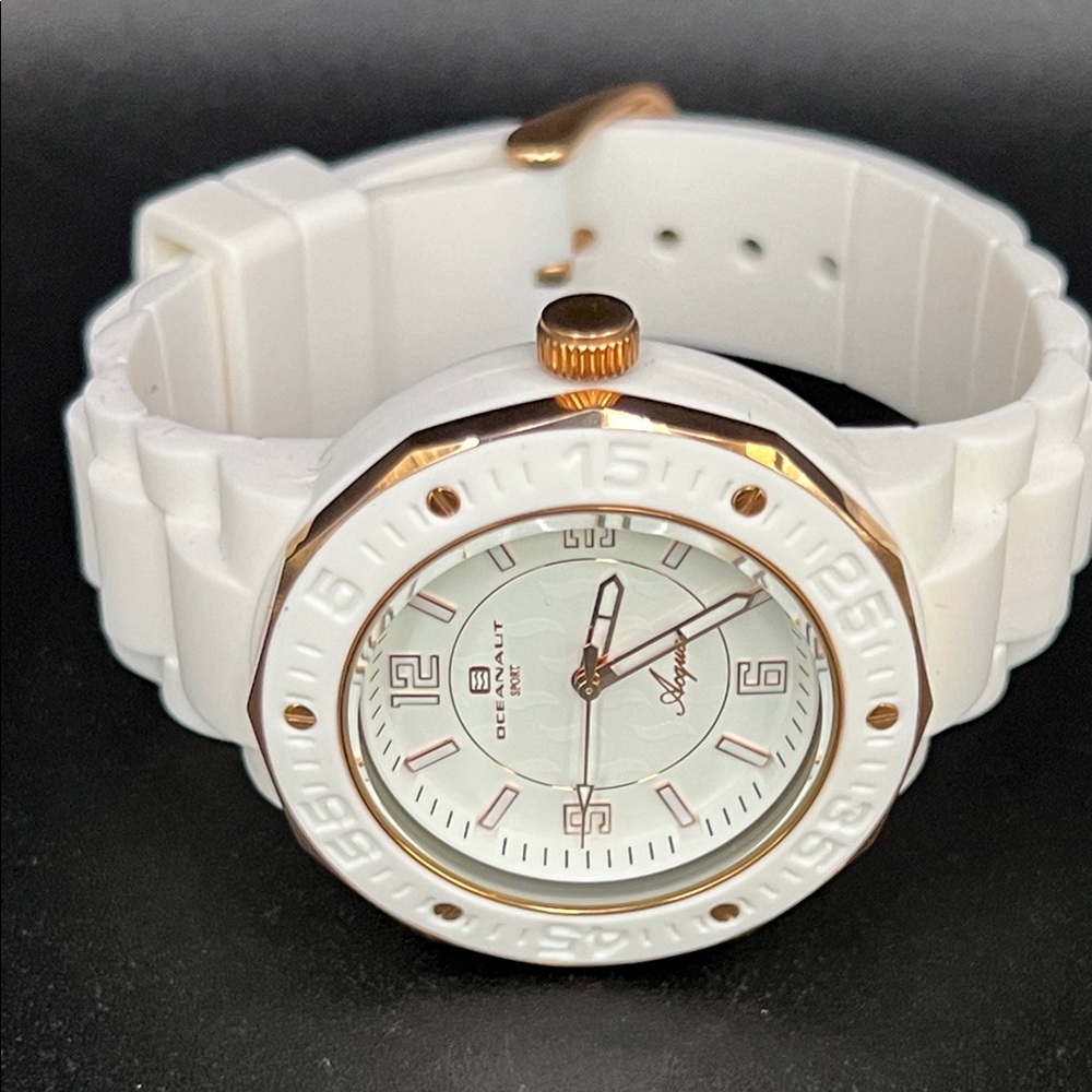 Oceanaut Sport White & Rose Gold Aqua Watch, Never Worn - Picture 10 of 11